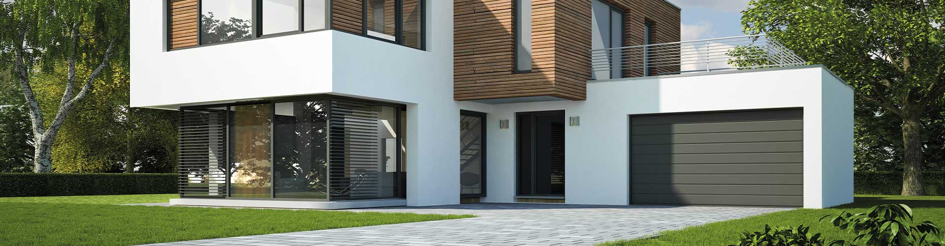 Modernes Einfamilienhaus mit Garten